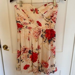 Strapless floral dress from Urban Outfitters